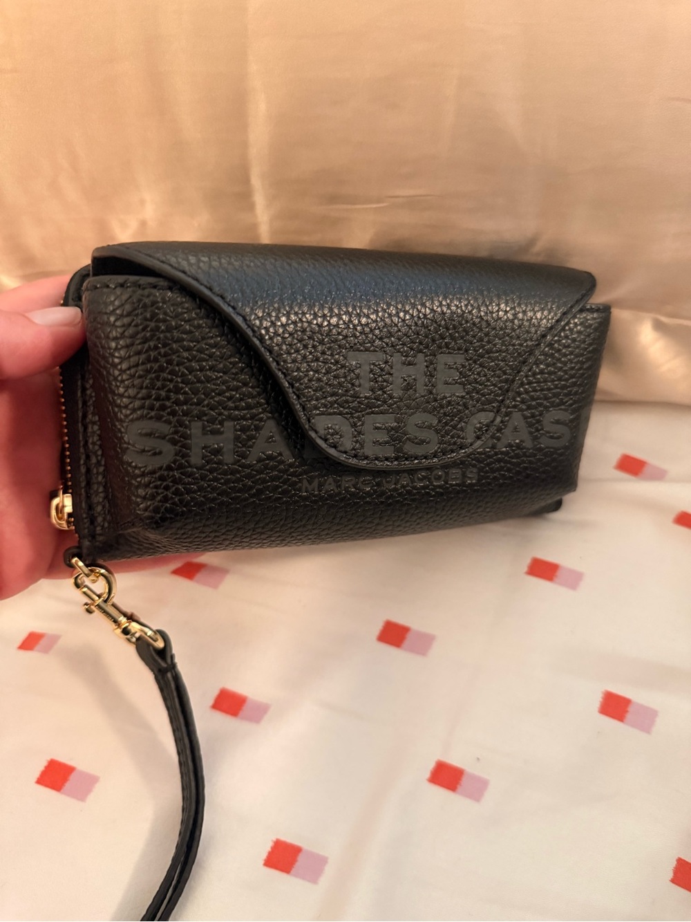 Marc Jacobs Black Pebbled Leather 'The Shades Case' Sunglasses Pouch - Picture 2 of 12